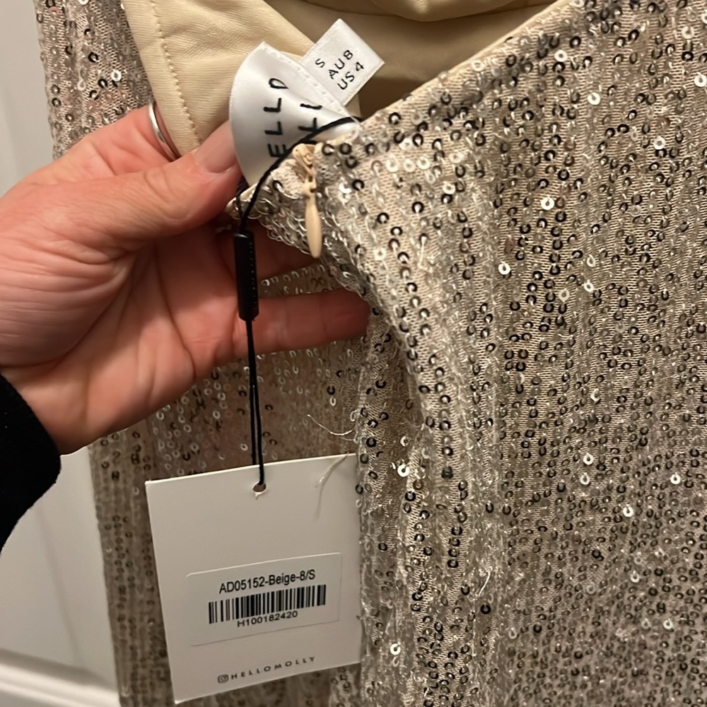 Silver/gold long sequin dress - Picture 6 of 6